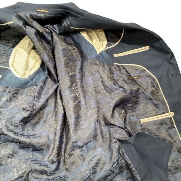 JOSEPH ABBOUD Men’s Size 36/30 Blue Wool Polyester Sport Coat Blazer Suit Jacket - Picture 9 of 16